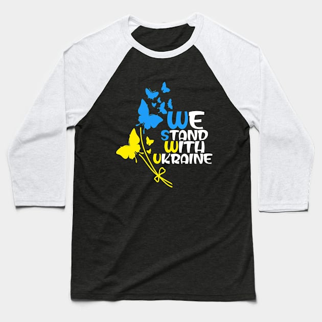 Ukraine trident Ukraine flag Ukrainian flag Ukraine Baseball T-Shirt by Darwish